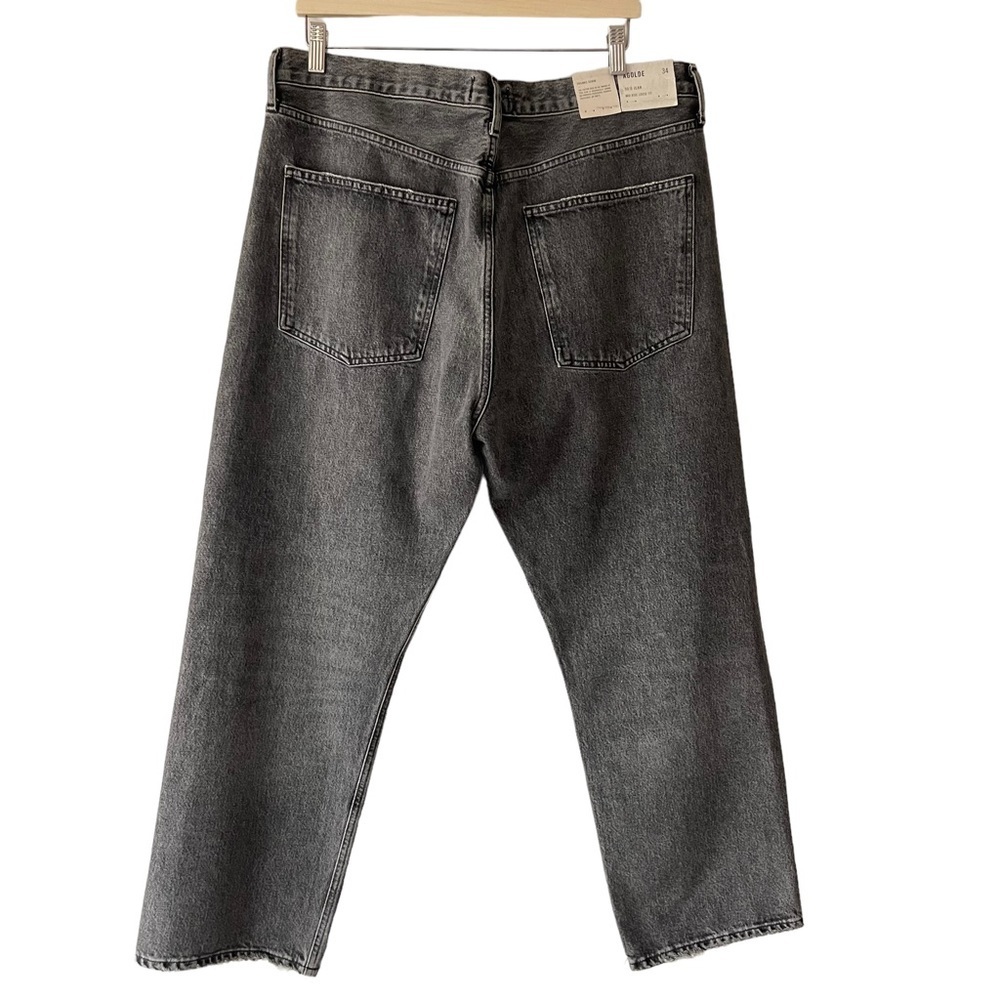 ❌SOLD❌ Agolde 90's Mid Rise Loose Fit High Rise Washed Black Denim Jeans size 34 - Picture 3 of 16